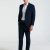 Slim Fit Navy Seersucker Suit