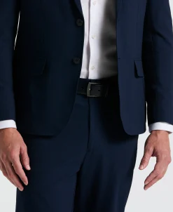 Slim Fit Navy Seersucker Suit