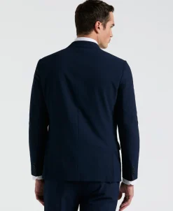 Slim Fit Navy Seersucker Suit