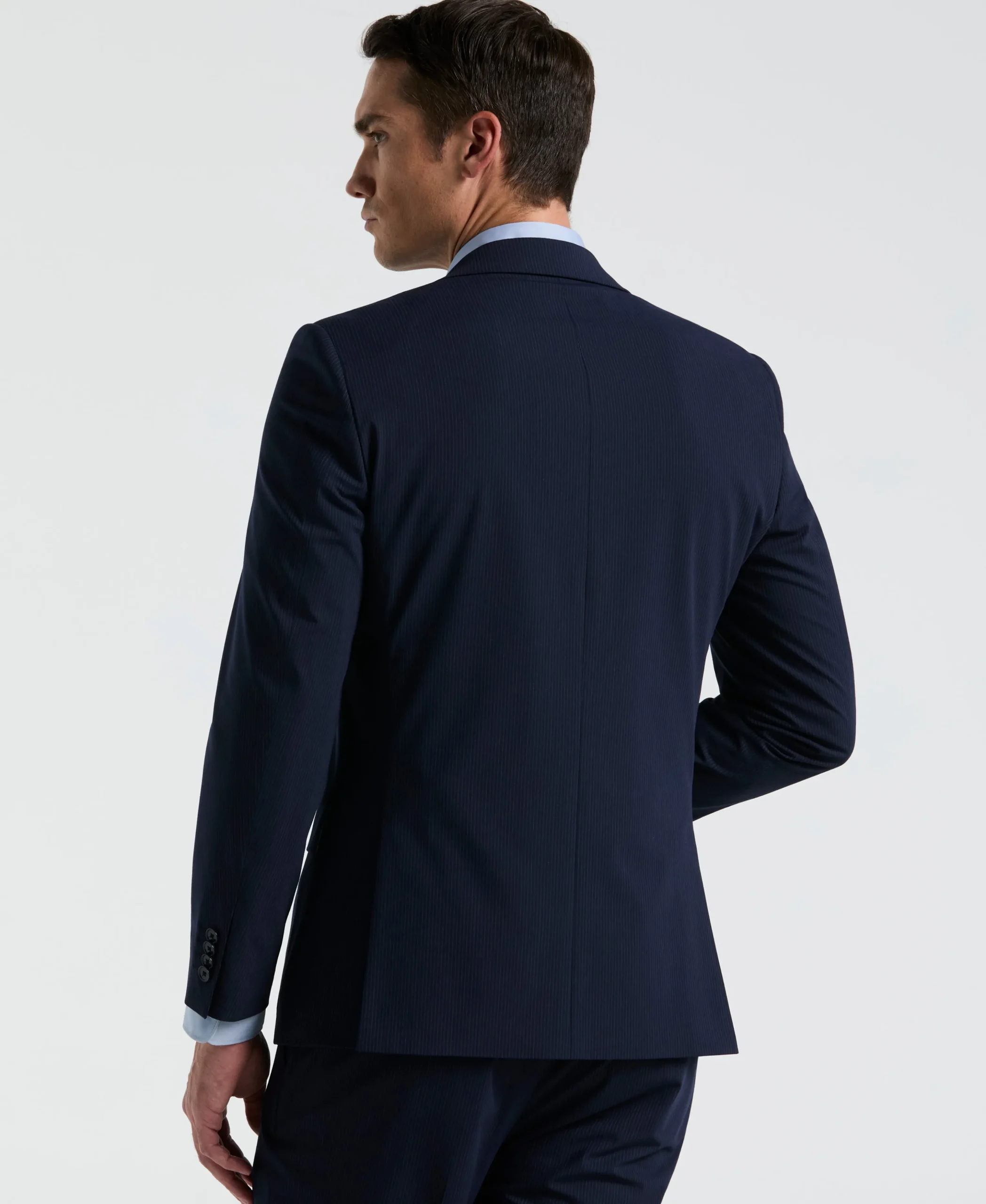 Slim Fit Pinstripe Suit Jacket