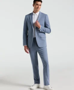 Slim Fit Plaid Print Suit Pant