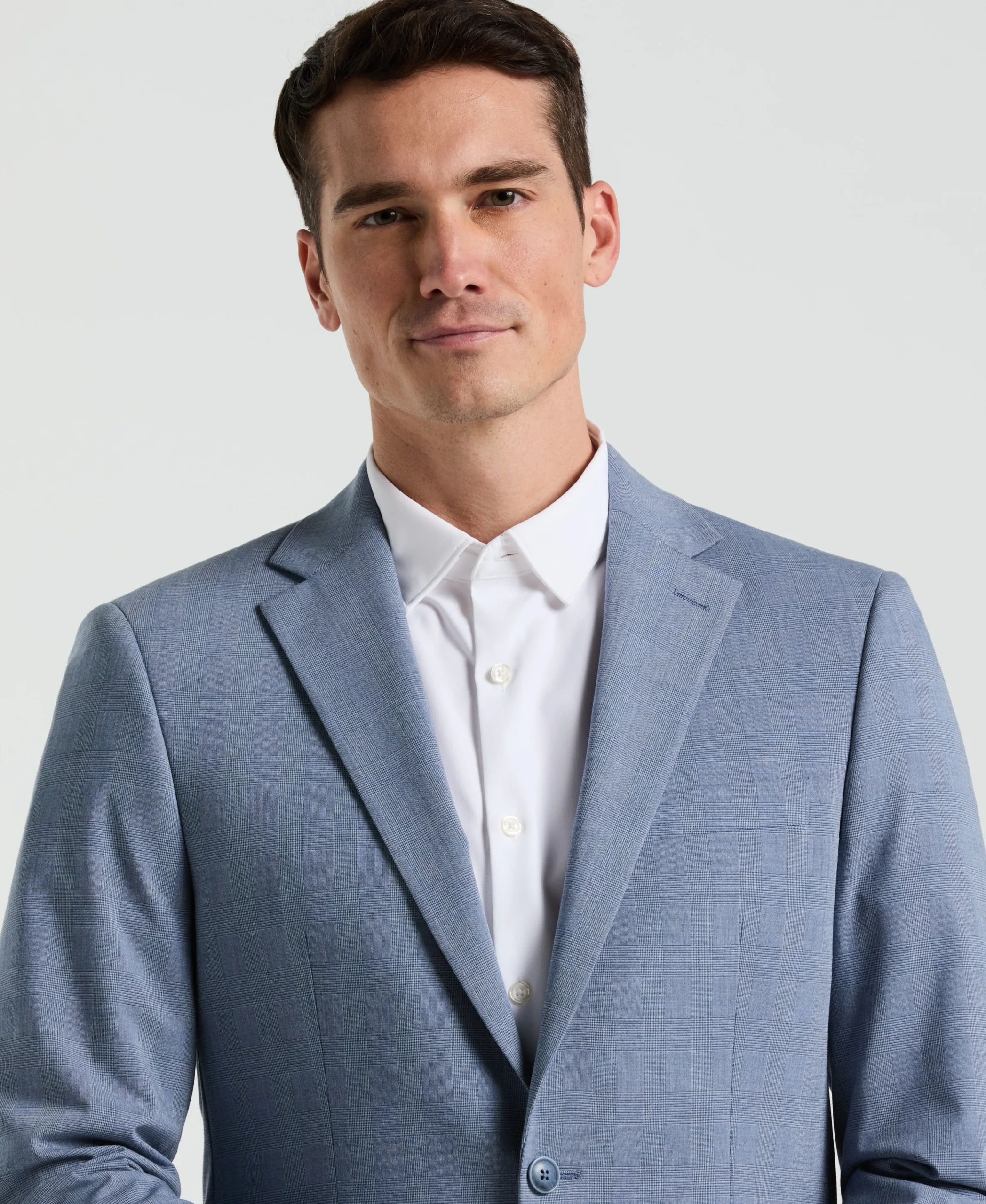Slim Fit Plaid Print Suit Jacket