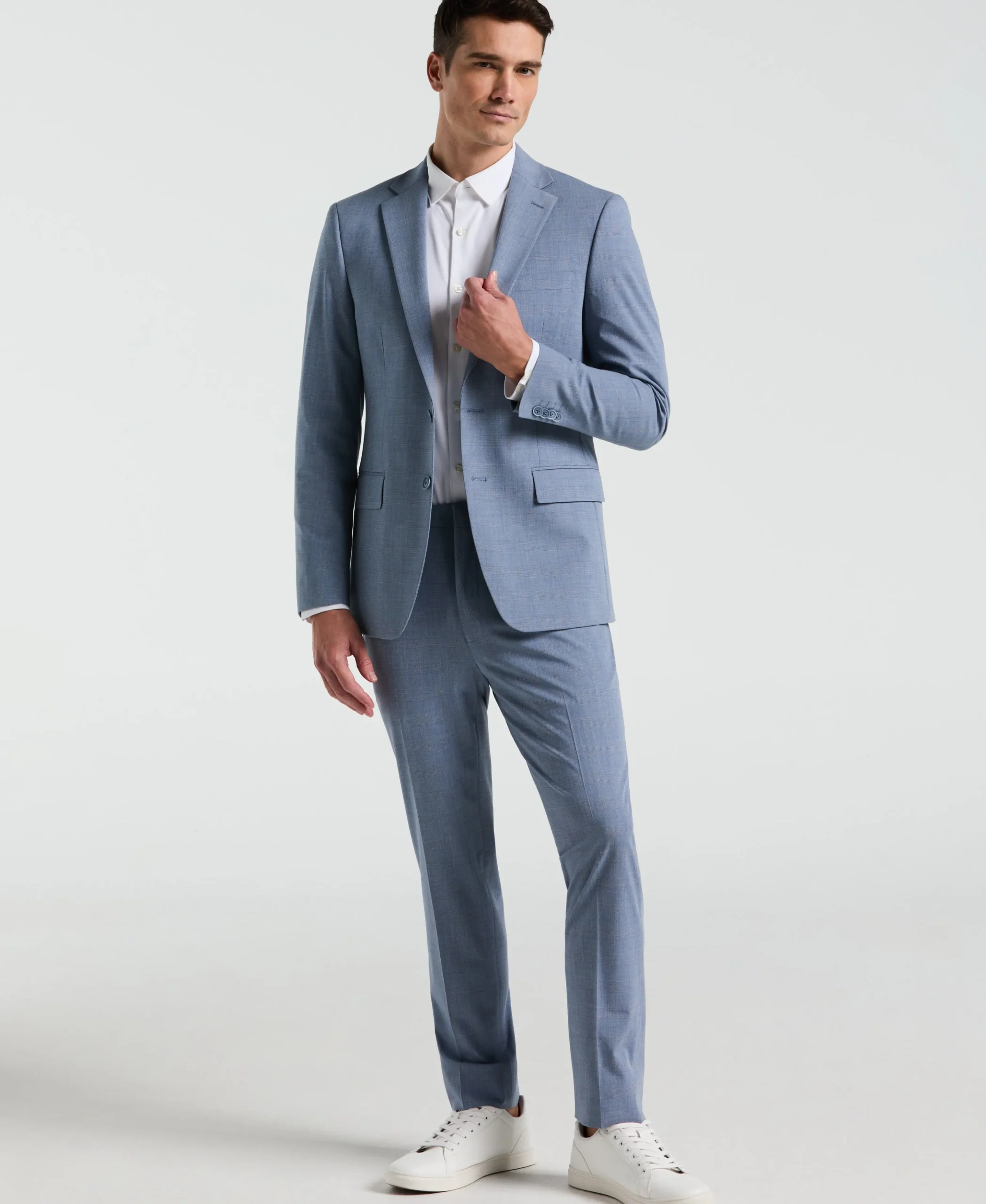 Slim Fit Plaid Print Suit Jacket
