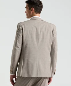 Slim Fit Plaid Print Suit Jacket