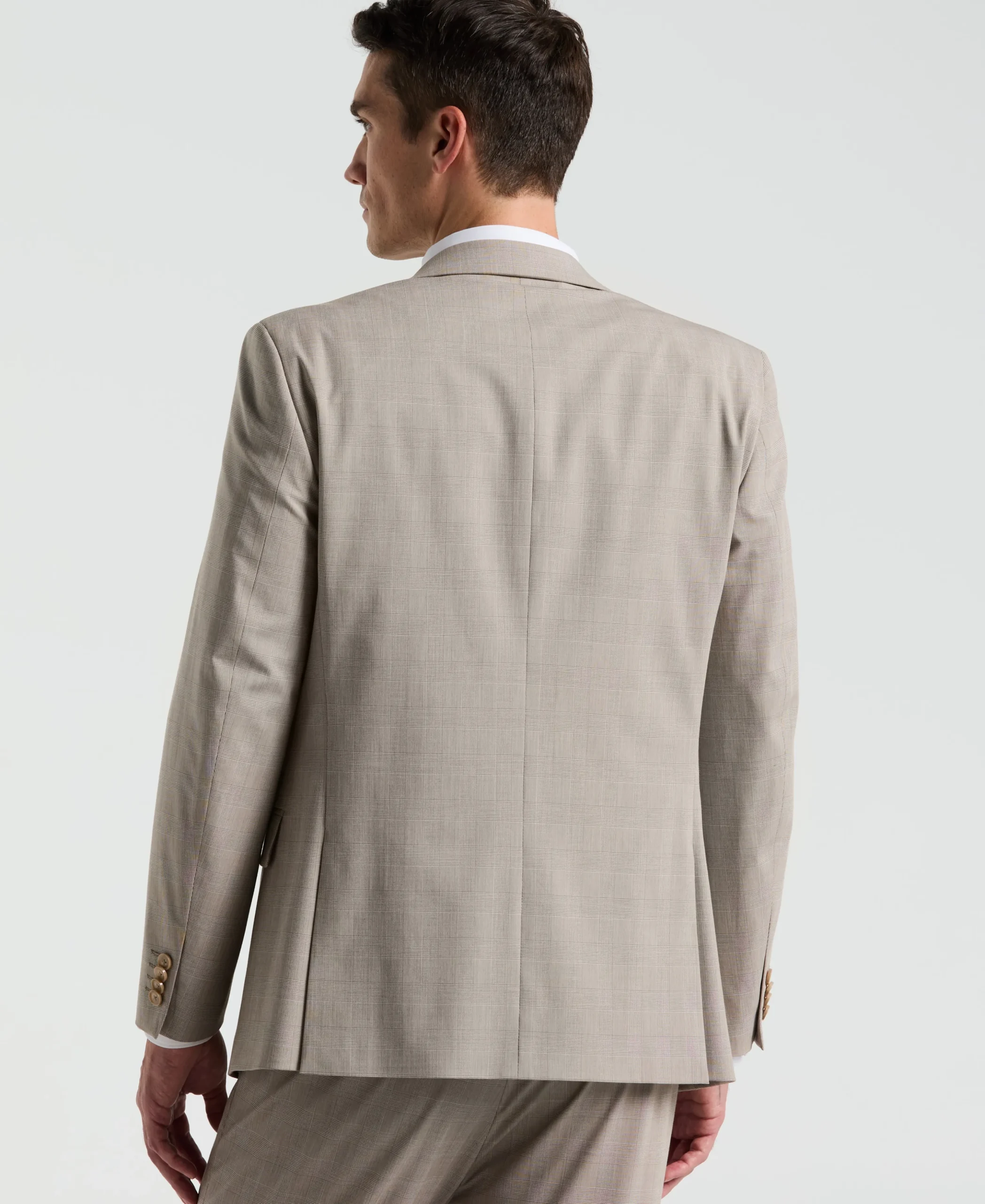 Slim Fit Plaid Print Suit Jacket