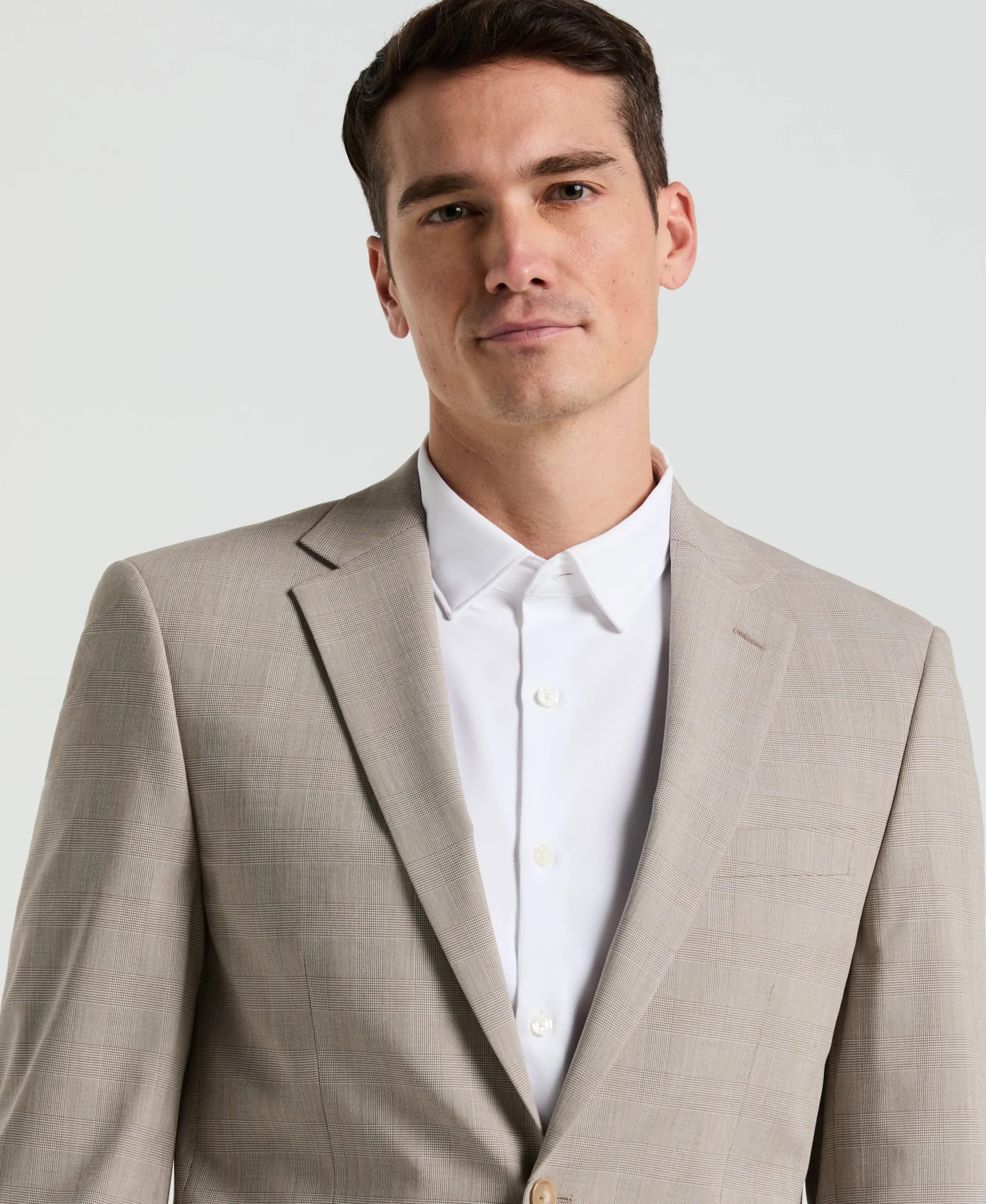 Slim Fit Plaid Print Suit Jacket