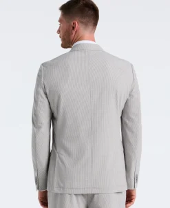 Slim Fit Seersucker Stripe Suit Jacket