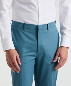 Slim Fit Solid Cotton Blend Suit Pant