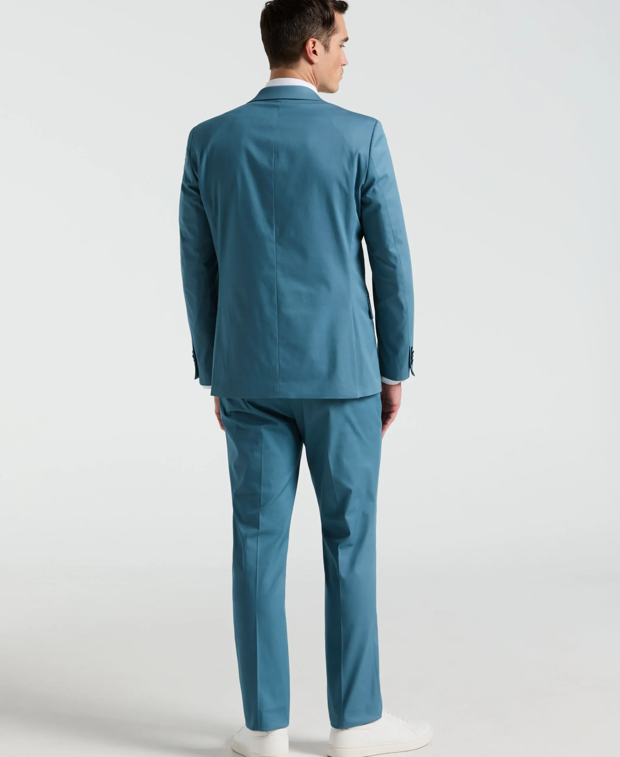 Slim Fit Solid Cotton Blend Suit Pant