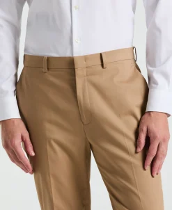Slim Fit Solid Cotton Blend Suit Pant