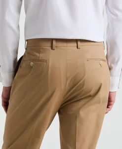Slim Fit Solid Cotton Blend Suit Pant