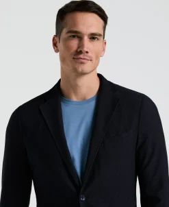 Slim Fit Solid Knit Blazer