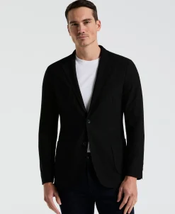 Slim Fit Solid Knit Blazer