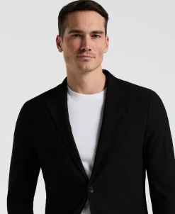 Slim Fit Solid Knit Blazer