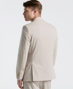 Slim Fit Solid Linen Blend Suit Jacket