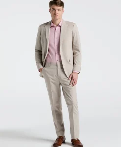 Slim Fit Solid Linen Blend Suit Jacket