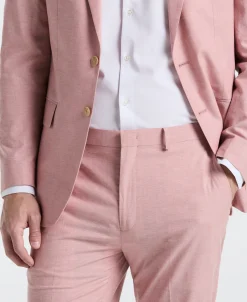 Slim Fit Solid Linen Blend Suit Jacket