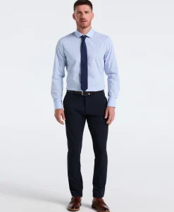 Slim Fit Stretch Plaid Dress Shirt