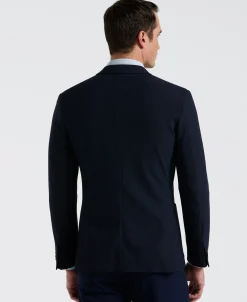 Slim Fit Textured Plaid Sport Jacket