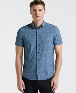 Slim Fit Textured Print Shirt