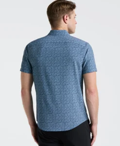 Slim Fit Textured Print Shirt