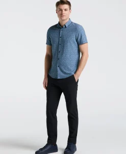 Slim Fit Textured Print Shirt