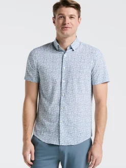Slim Fit Textured Print Shirt