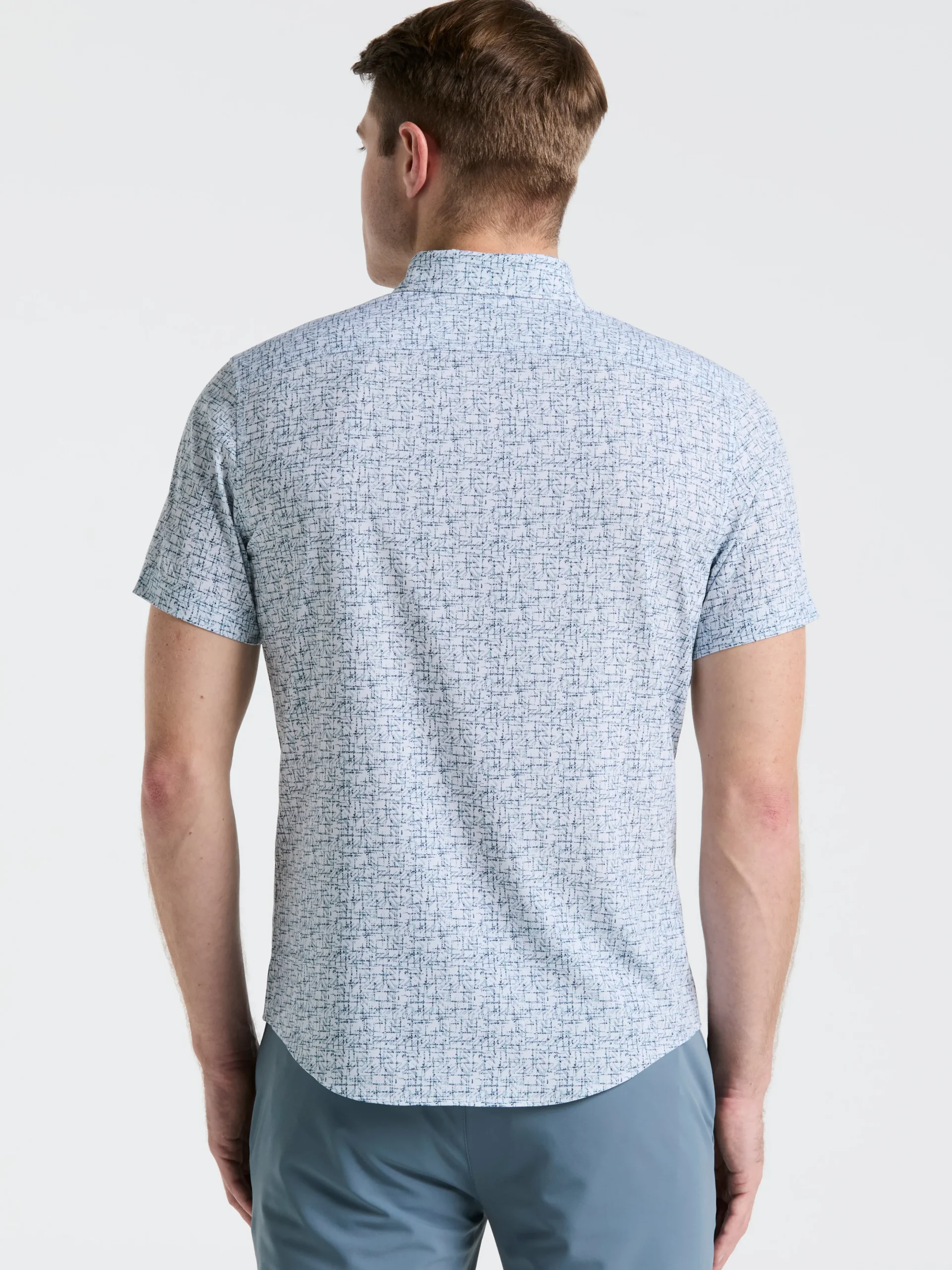 Slim Fit Textured Print Shirt