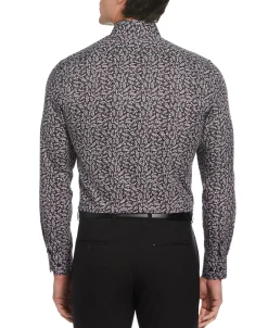 Slim Fit Total Stretch Flower Print Dress Shirt