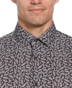 Slim Fit Total Stretch Flower Print Dress Shirt