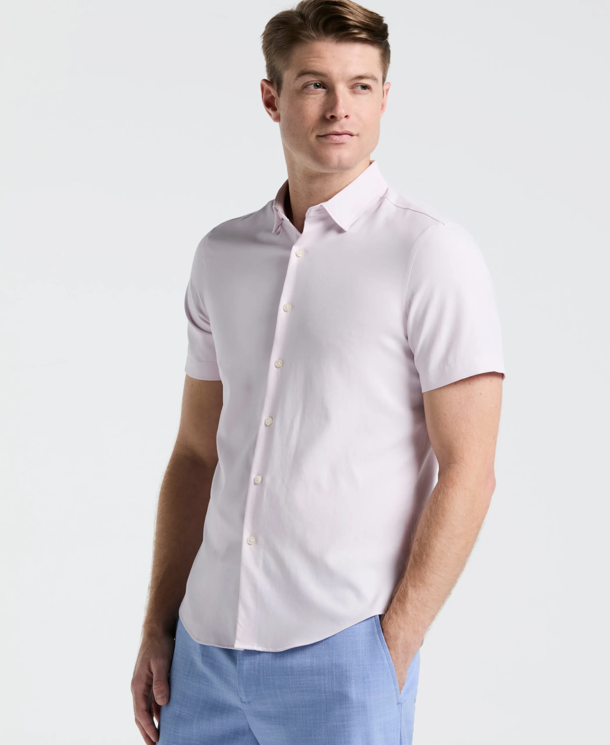 Slim Fit Total Stretch Solid Shirt