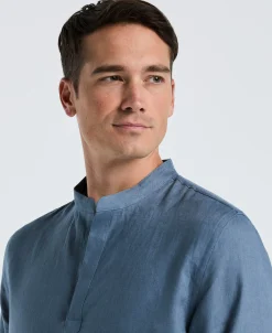 Solid Linen Popover Shirt