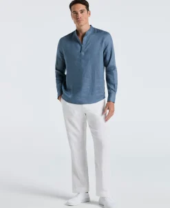 Solid Linen Popover Shirt