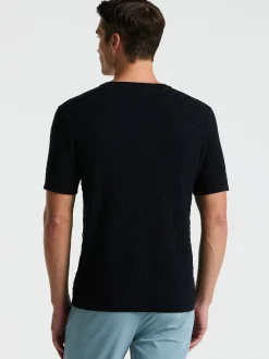 Square Pattern Crew Neck Sweater Tee