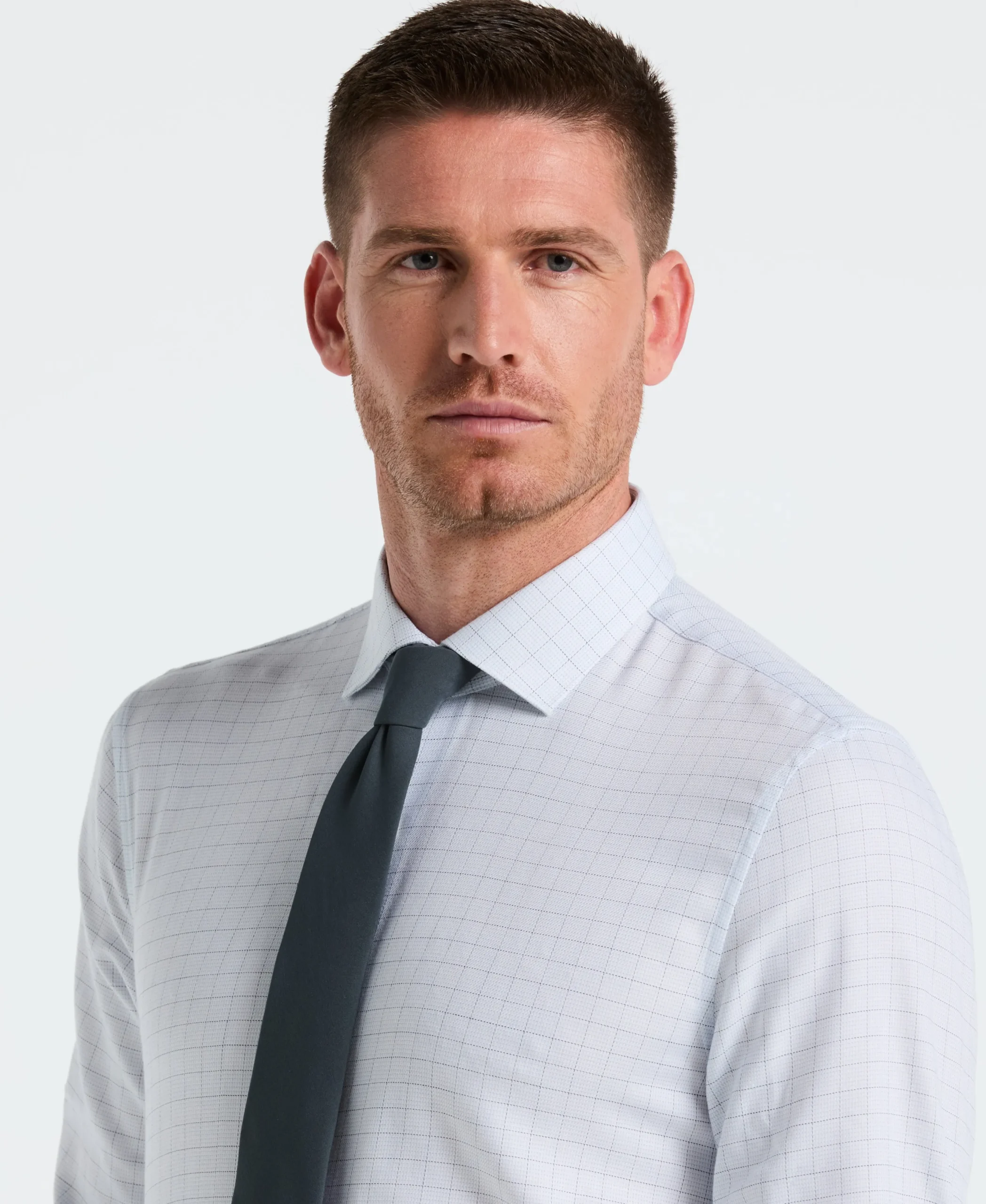 Stretch Checkered Dress Shirt