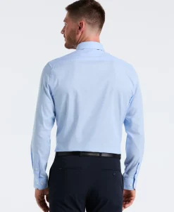 Stretch Micro Geo Print Dress Shirt