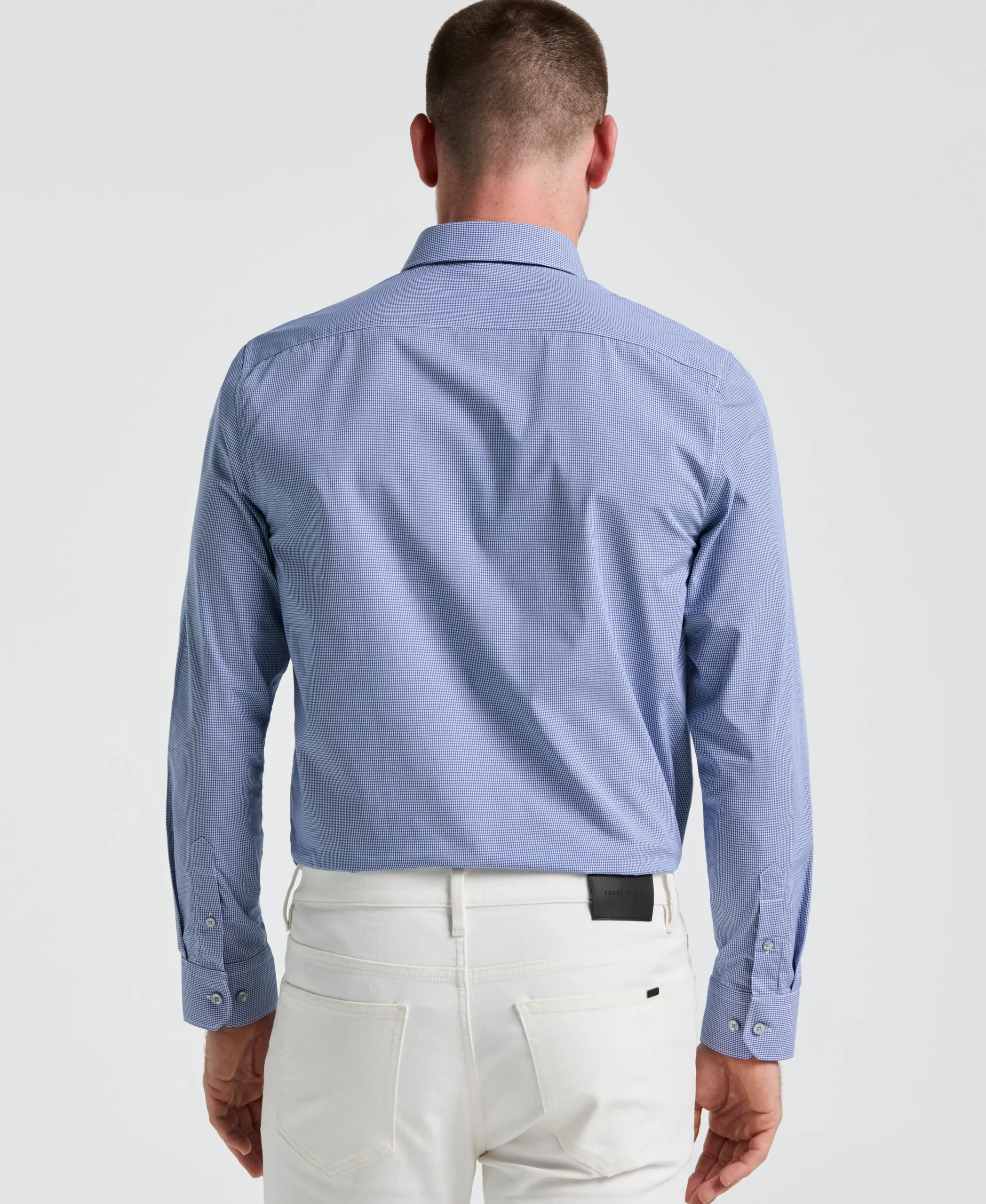 Stretch Micro Gingham Dress Shirt