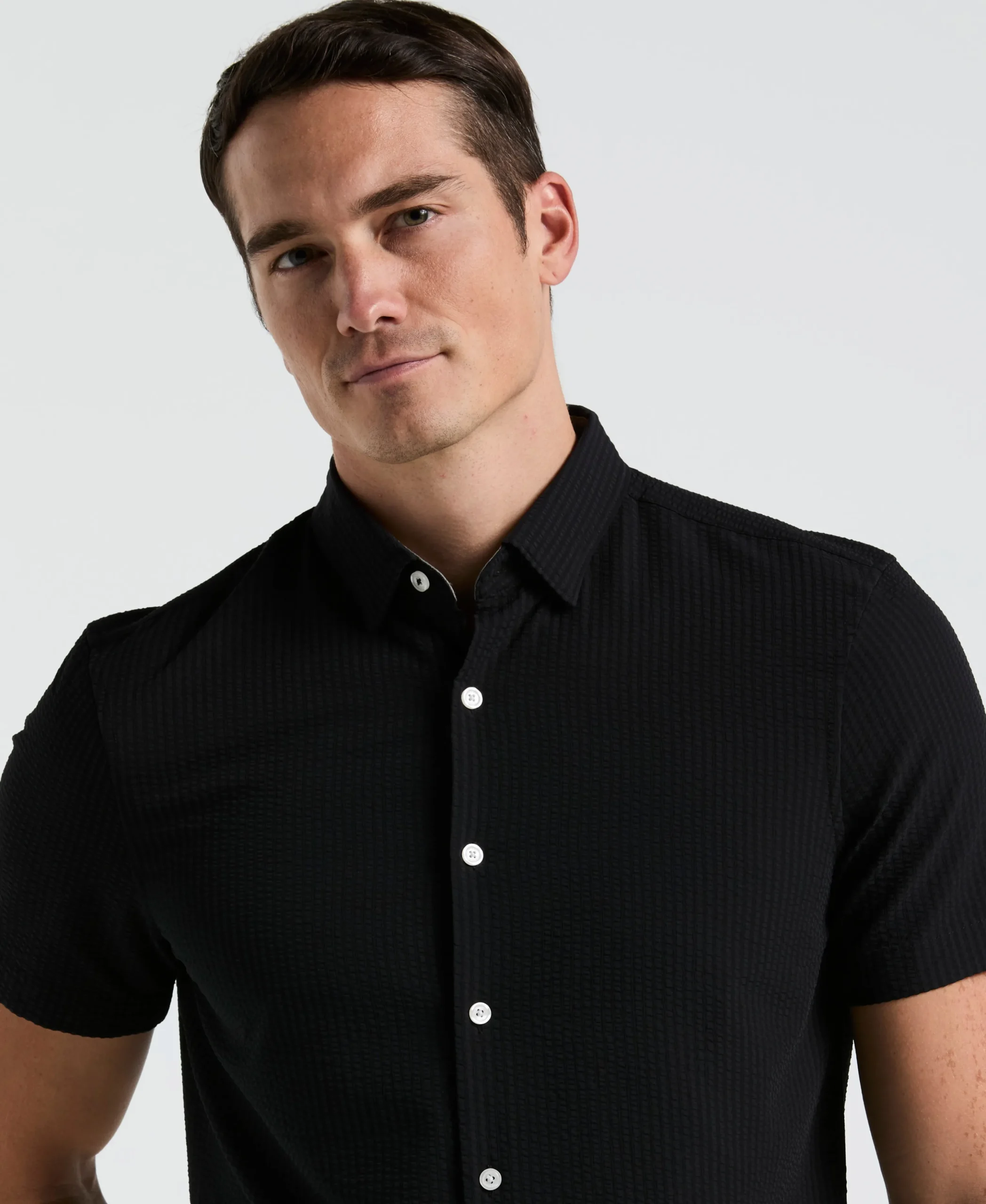 Stretch Seersucker Slim Fit Shirt