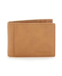 Tan Leather Money Clip Wallet