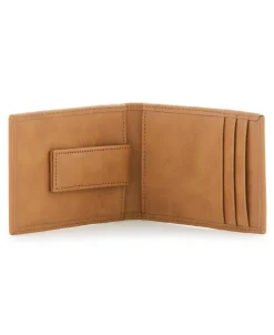 Tan Leather Money Clip Wallet