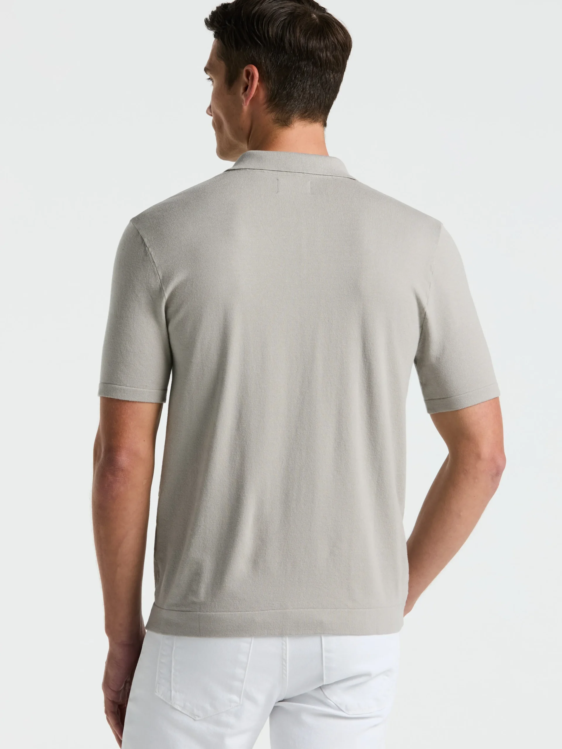 Tech Knit Open Collar Sweater Polo