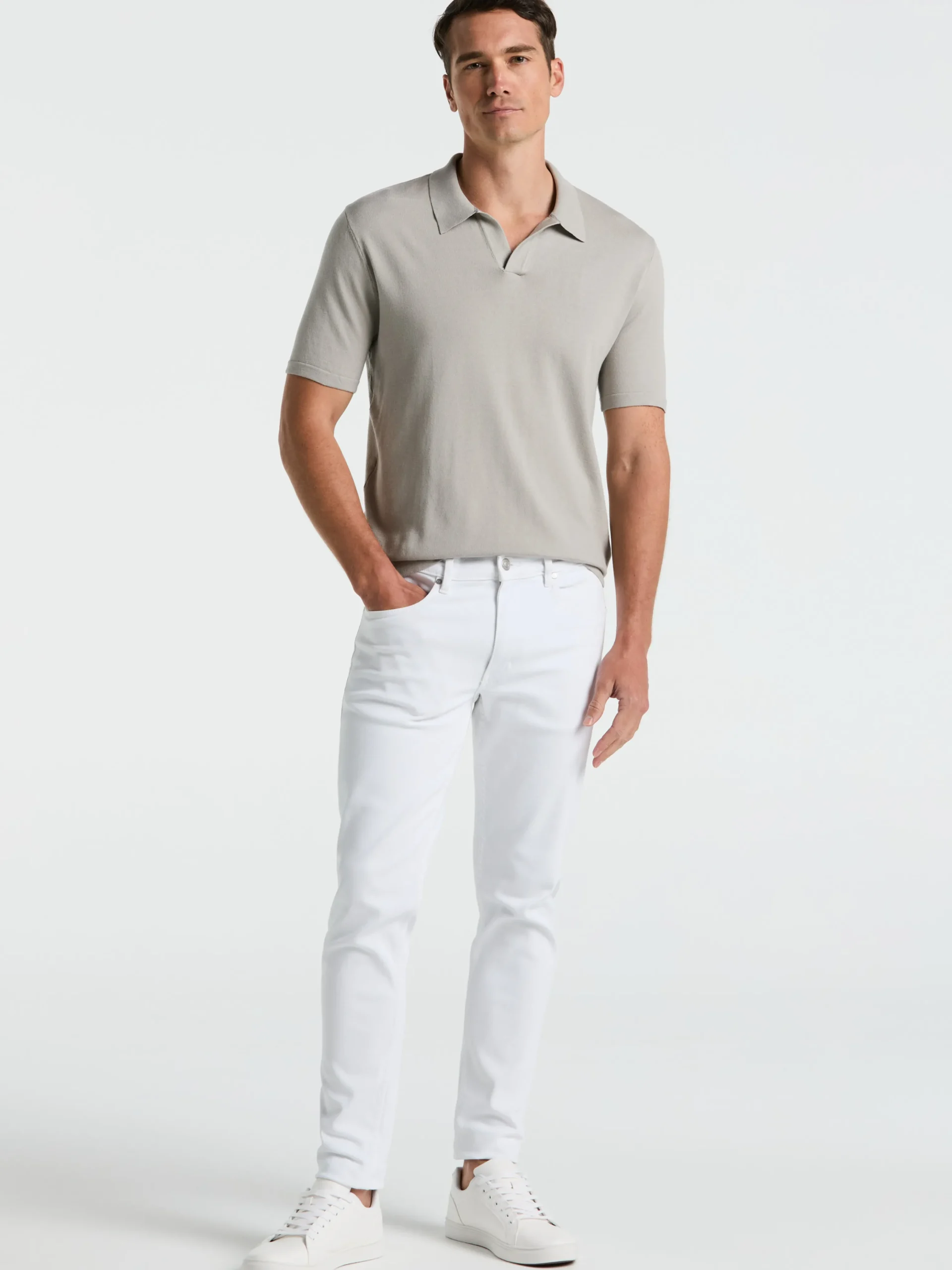 Tech Knit Open Collar Sweater Polo