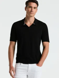 Tech Knit Open Collar Sweater Polo