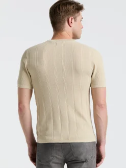Tech Knit Striped Crew Neck Shirt