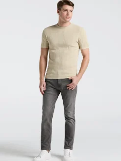 Tech Knit Striped Crew Neck Shirt