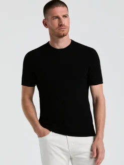 Tech Knit Striped Crew Neck Shirt