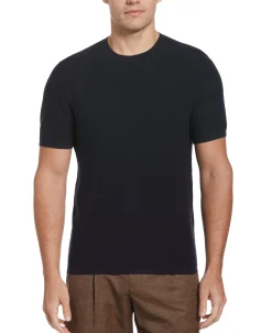 Tech Knit Vertical Ribbed Sweater Tee