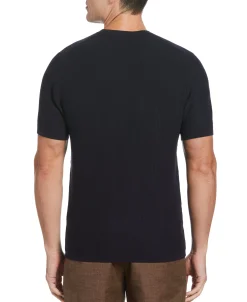 Tech Knit Vertical Ribbed Sweater Tee