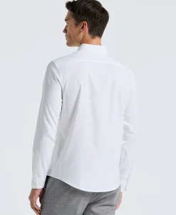 Untucked Total Stretch Slim Fit Solid Shirt - White