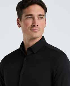 Untucked Total Stretch Slim Fit Shirt - Black